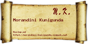 Morandini Kunigunda névjegykártya
